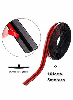 Generic Car Sealing Strip of Windshield Weather Rubber Sealing Car Front Windshield Strip T Shape Sealing Strip Automotive Door Sealing Strip for Car Truck Door Window Decor  19 Feet  - Image 1