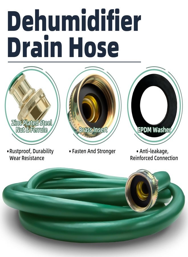 TT FLEX Burst-Proof Dehumidifier Drain Hose - 5 FT Green Rubber, 3/4" FHT, Heavy Duty, Flexible, Leak-Resistant for Efficient Water Drainage,CUPC and NSF-61 Certificated - Image 3