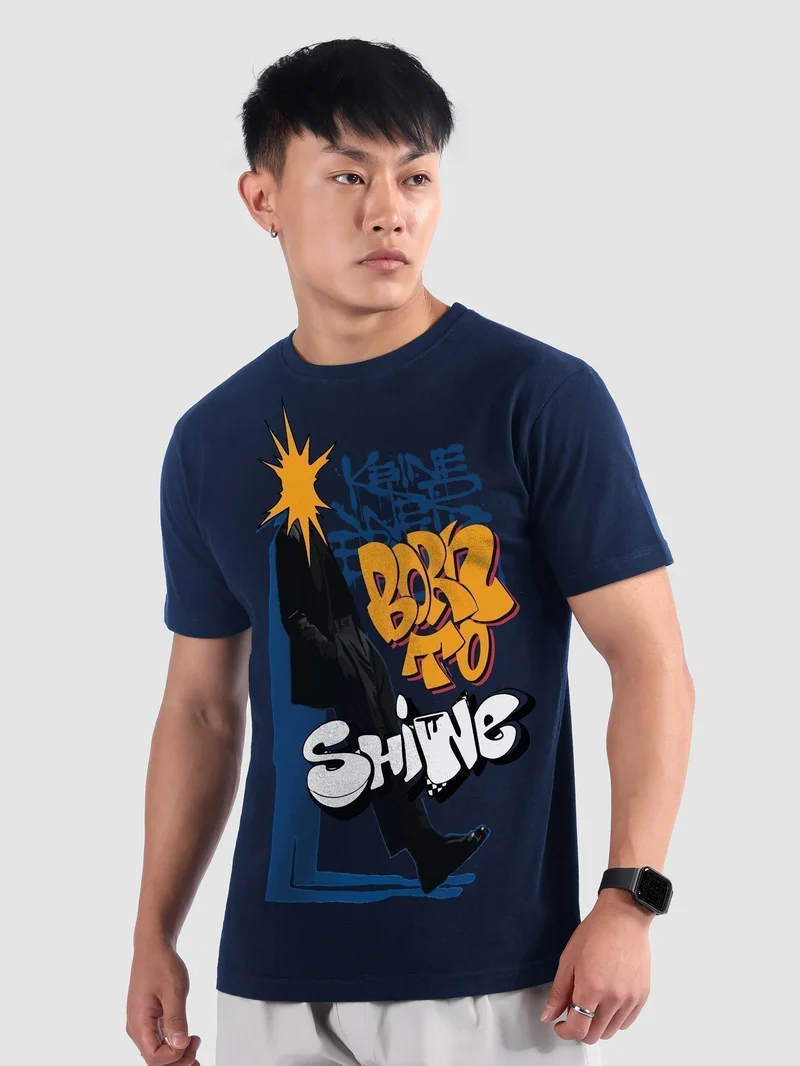 Beyoung Born To Shine Printed T-shirt