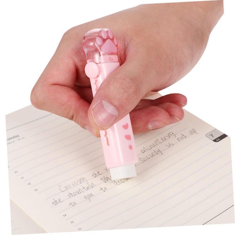 4 Pcs Retractable Cat Paw Erasers Aesthetic Office Supplies for Artists - Image 5