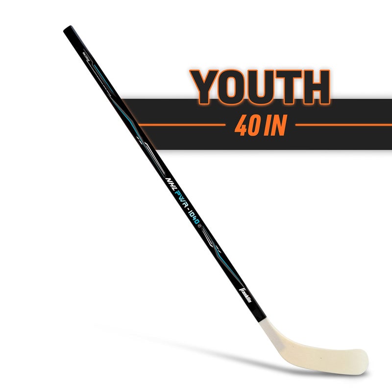 Franklin Sports Street Hockey Sticks - Youth Street Hockey Stick - Wood and Fiberglass Shaft - ABS Blade - 40" Right Handed - Image 2