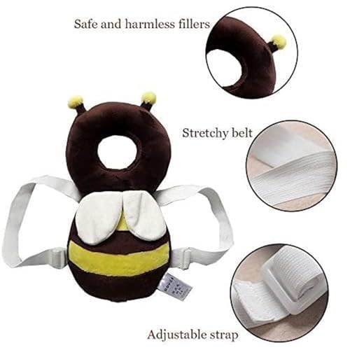 Kausbabi Baby Head Protector Cushion Plush Soft Multicolor Toy Early Learning Toy Fall Protection Helmet Baby Head Protector Child Adjustable Shoulder Strap - Image 4