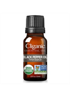 Cliganic Organic Black Pepper Essential Oil, 100% Pure Natural for Aromatherapy | Non-GMO Verified  - Image 1