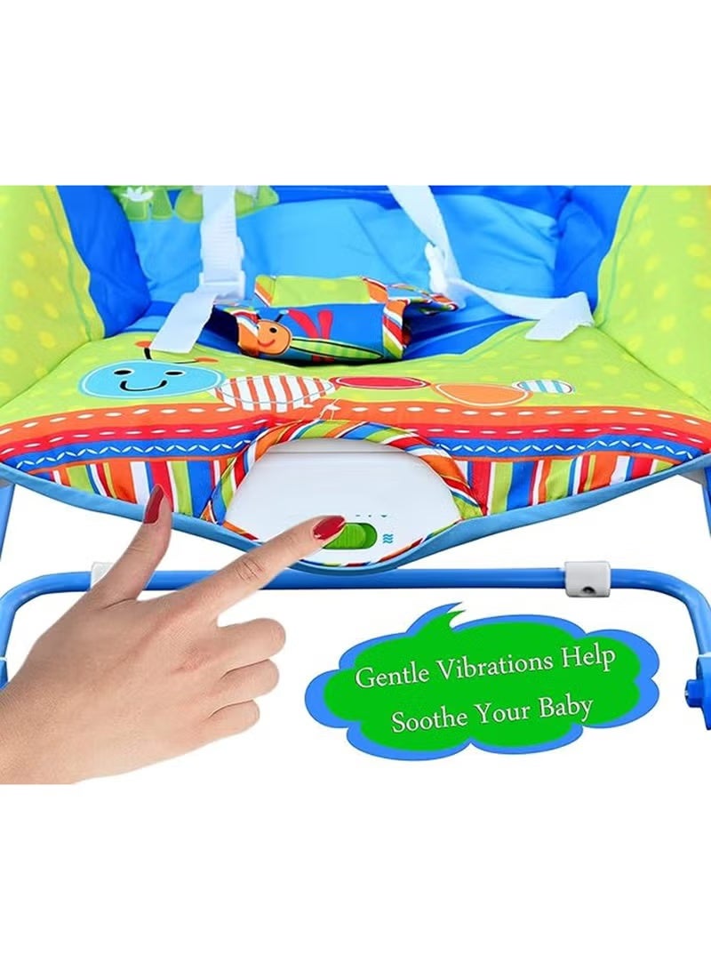 Baby Rocking Chair Baby Multi-Function Music Vibration Rocking Bed Lightweight Foldable Children Rocking Rocking Chair To Coax Baby Recliner Travel Garment Bag  - Image 3
