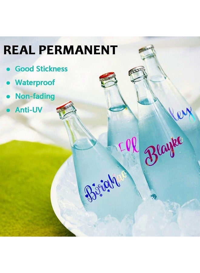 HTVRONT Holographic Vinyl - 12 Sheets 12 "x12 Holographic Permanent Vinyl for Cricut - Easy to Weed & Transfer Iridescent Craft Adhesive Vinyl Sheets - Image 3