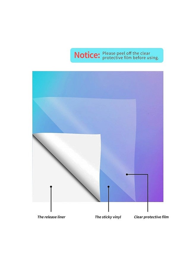 HTVRONT Holographic Vinyl - 12 Sheets 12 "x12 Holographic Permanent Vinyl for Cricut - Easy to Weed & Transfer Iridescent Craft Adhesive Vinyl Sheets - Image 4