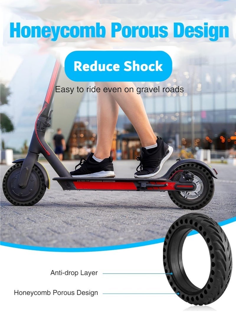 Bukela 2 Pieces Solid Tire for Scooter, 8 1/2 X 2 Honeycomb Electric Scooter Tire for Xiaomi Pro 2/ M365/ 1S/ Cecotec, Electric Scooter Tubeless Tire Compatible with 8.5'' Electric Scooter, 21 CM Scooter Wheel - Image 5
