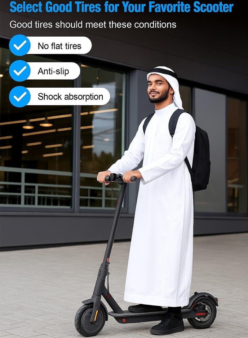 Bukela 2 Pieces Solid Tire for Scooter, 8 1/2 X 2 Honeycomb Electric Scooter Tire for Xiaomi Pro 2/ M365/ 1S/ Cecotec, Electric Scooter Tubeless Tire Compatible with 8.5'' Electric Scooter, 21 CM Scooter Wheel - Image 2