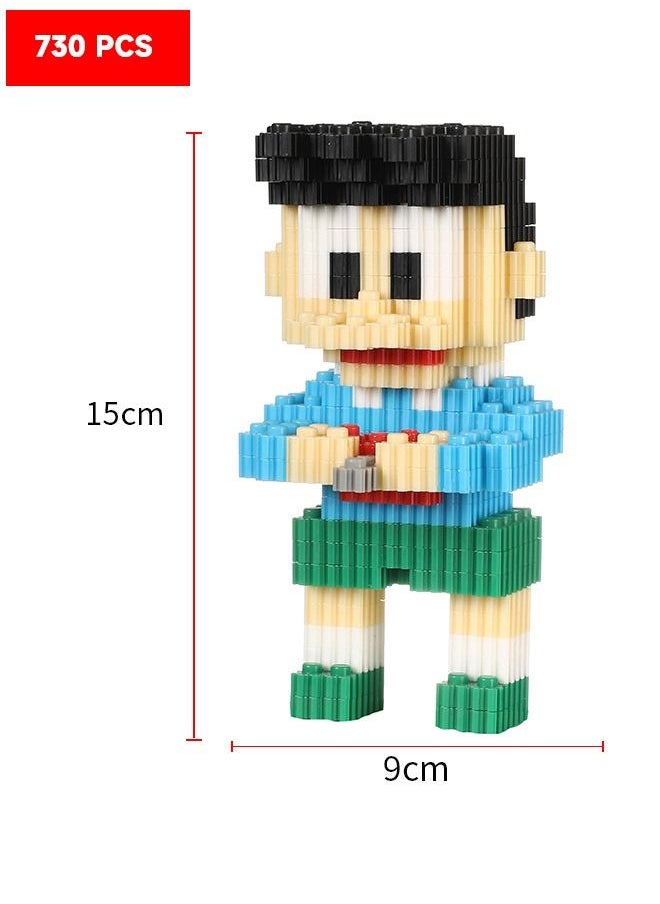 Generic - Doraemon Series Building Bricks Set, Honekawa Suneo and Big G DIY Block Building Set, Classic Mini Building Bricks, Assembling Blocks Suitable for Boys and Girls Aged 14 and Up（1560 PCS in Total) - Image 1