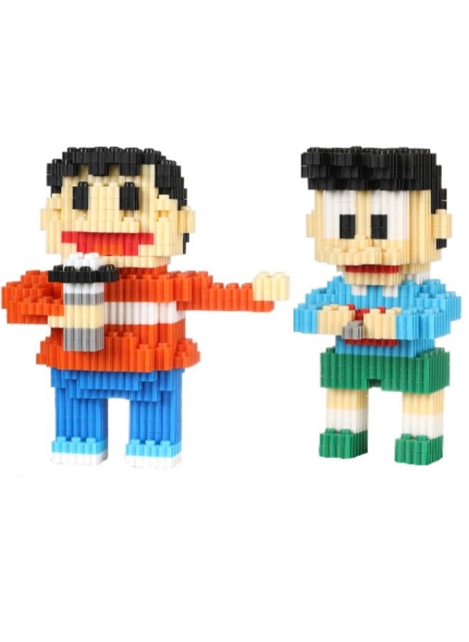 Generic - Doraemon Series Building Bricks Set, Honekawa Suneo and Big G DIY Block Building Set, Classic Mini Building Bricks, Assembling Blocks Suitable for Boys and Girls Aged 14 and Up（1560 PCS in Total) - Image 1
