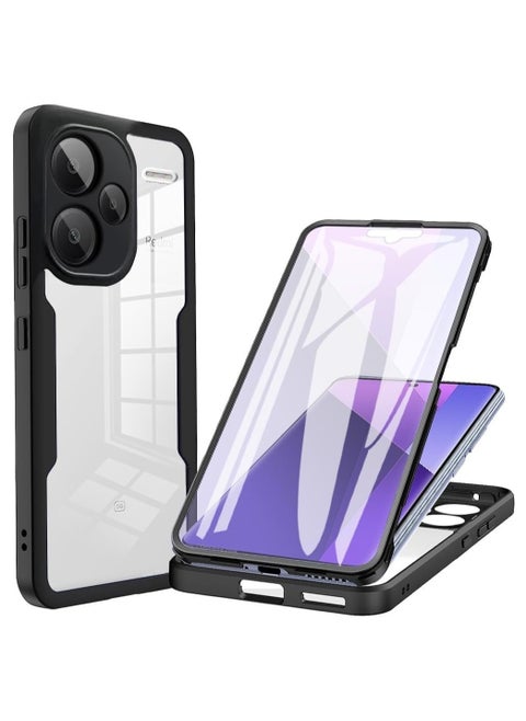 Case Compatible with Xiaomi Redmi Note 13 Pro Plus 5G Case, Full Body Transparent Phone Case, Built-in Screen Protector 360° Full Body Protective Dustproof Shockproof Cover