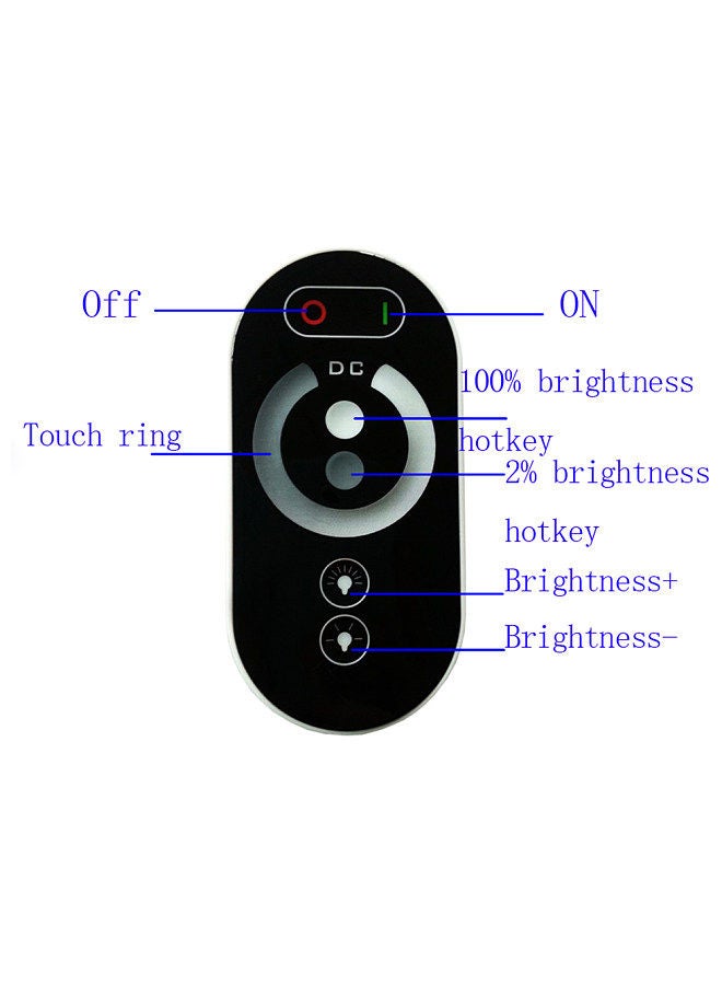 Dimmer Switch, DC 12V-24V 18A PWM LED Light Strip Dimmer with Dimmable Slide Remote Control, Adjust Brightness Dimmer Light Switch