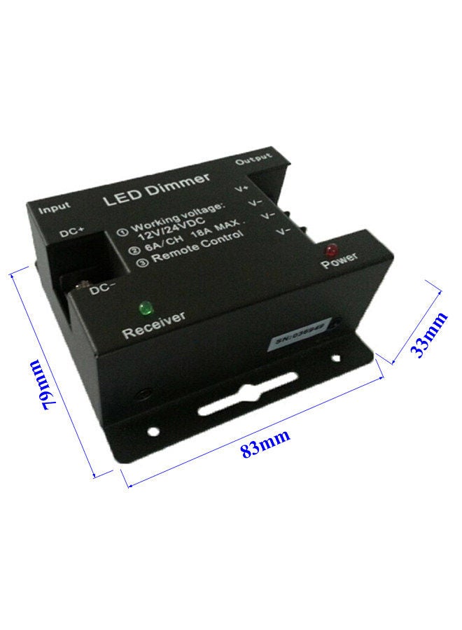 Dimmer Switch, DC 12V-24V 18A PWM LED Light Strip Dimmer with Dimmable Slide Remote Control, Adjust Brightness Dimmer Light Switch