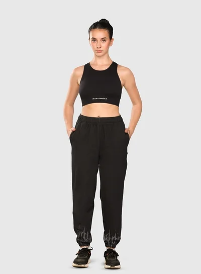 Musclemind Women's Acid Wash Mid Waist Cotton Denim Joggers with Elasticated Hidden- Inner Drawstring Waistband, Deep Pockets, Super Soft, Long-Lasting Colour, Lightweight And Streachable Fabric for All Day Comfort