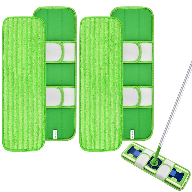 GFRED 4 Pack Microfiber Mop Pads For Swiffer Xl Mops Reusable Wet And Dry Mopping Cloths Compatible With Swiffer Sweeper Xl,Washable Xl Mop Refill Replacement For All Hardwood Dry & Wet Cleaning (Strip Pad) - Image 1