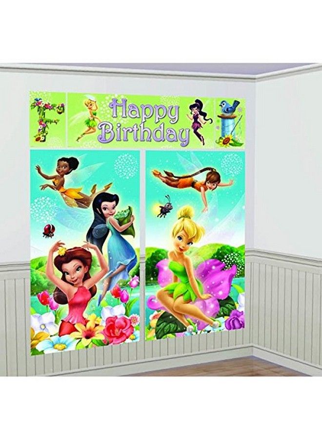 Amscan Scene Setters Wall Decorating Kit ; Disney Tinkerbell Collection ; Birthday - Image 1