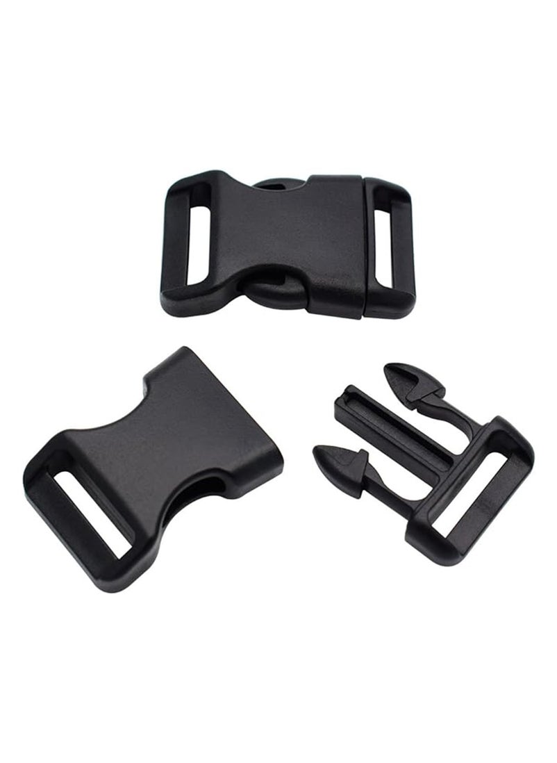 Generic 10 Pieces Quick Side Release Adjustable Plastic Buckles for Backpack - Belt - Strap - Dog Collar Accessory - Black - 50mm  - Image 3