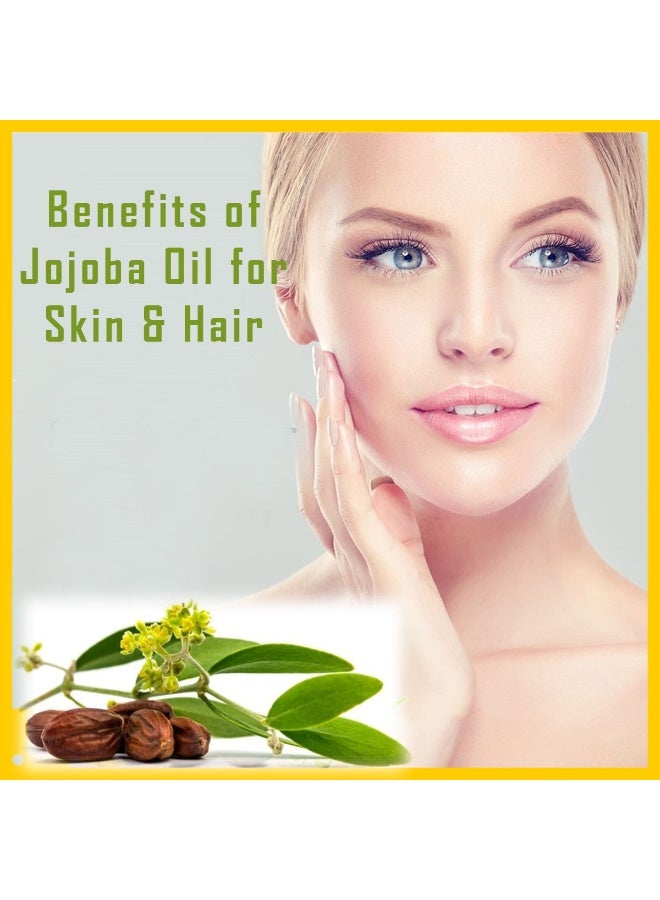 KAZIMA Jojoba Cold Pressed Carrier Oil - 100% Pure Natural Unrefined - Exceptional Moisturizer for Face, Skin, Hair & Nails - Perfect for Sensitive & Dry Skin - Enriched in Fatty Acids, Vitamins C and E (300ML) - Image 2