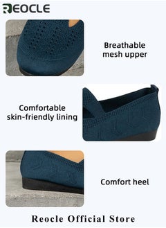 Women's Mesh Flats Shoes Lightweight Comfortable Loafers Breathable Slip on Shoes Knitted Flat Shoes Walking Shoes with Round Toe - pzsku/ZB297C978B0EAE7820EE0Z/45/_/1727233252/edd3e17e-1793-4edf-a29d-af654e72afdb