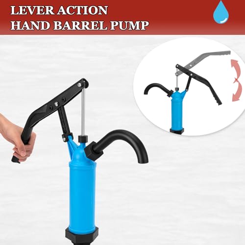 GDDGHS 55 Gallon Drum Pump, Lever Action Barrel Pump Fits 5-55 Gallon Drums, Water Drum Pump/Hand Drum Pump, Blue - Image 5
