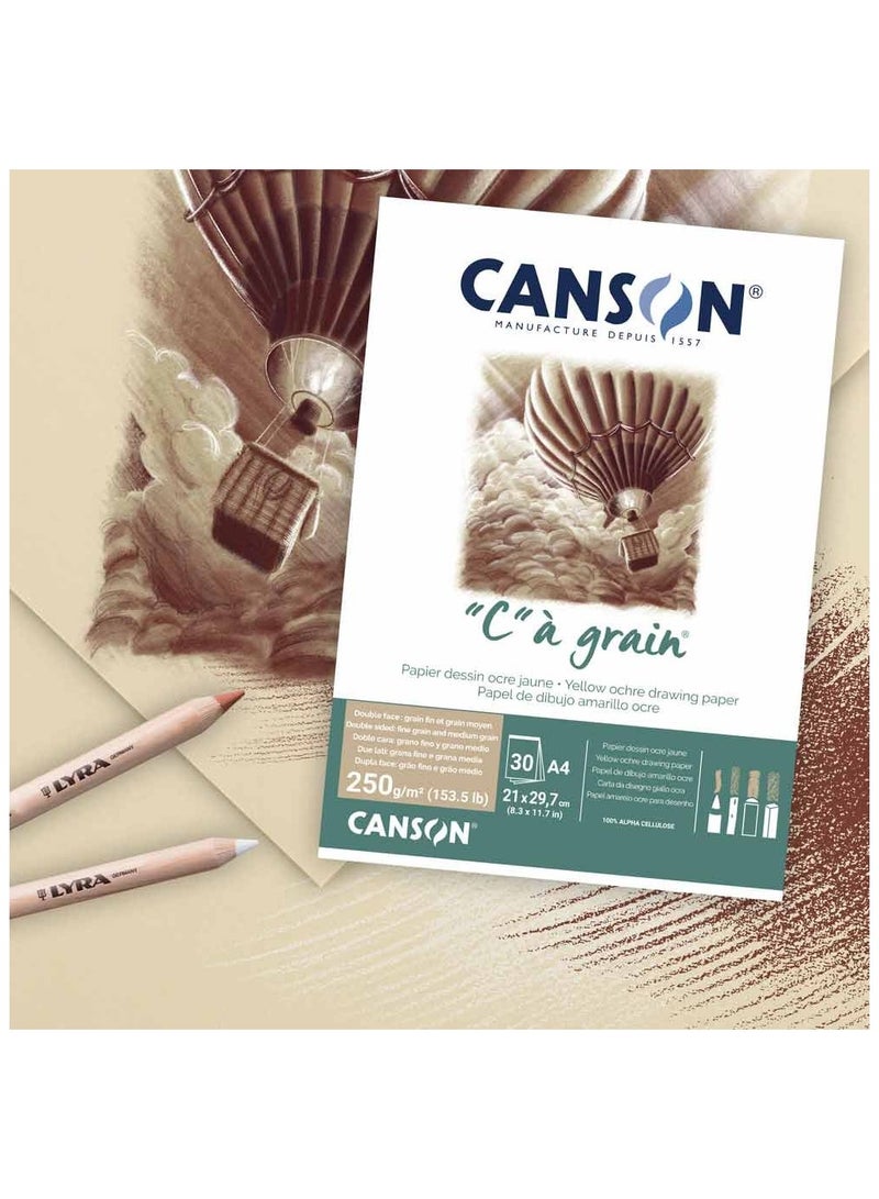 CANSON Art Book C a grain-Ochre Tan A4-250G - Image 2