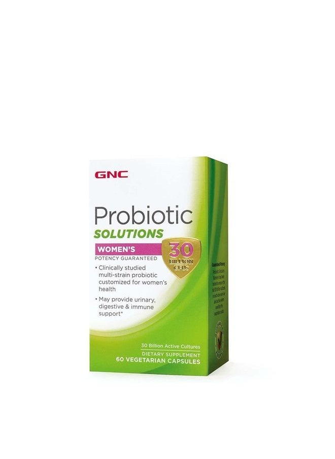 GNC - Probiotic Solutions Women's | Clinically Studied Multi-Strain for Women, Supports Digestive and Immune Health, Vegetarian | 30 Capsules - Image 1