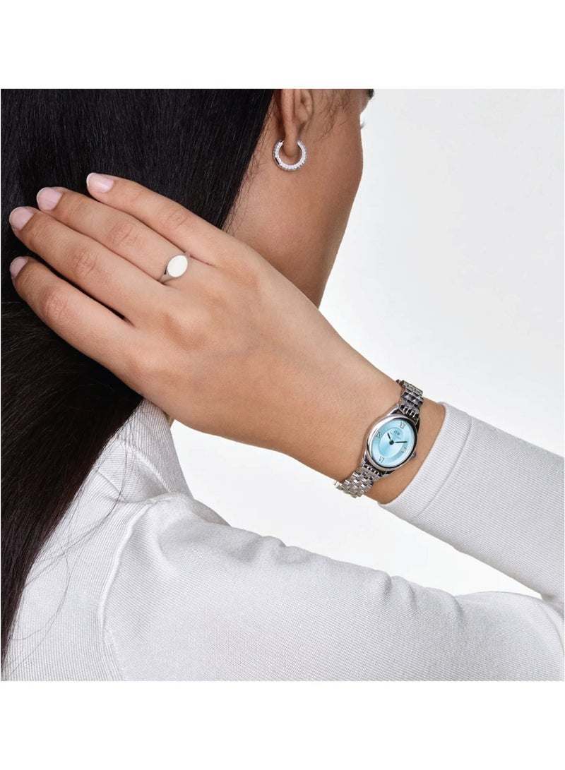 DANIEL WELLINGTON ساعة أوبيليا ميني للنساء باللون الأزرق الجليدي الفضي DW00100809 - Image 4