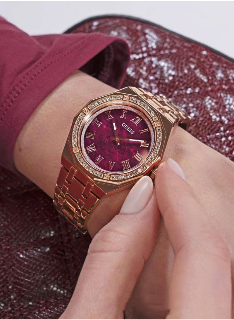 GUESS Desire Women's Purple Dial Quartz Analog Stainless Steel Watch GW0770L3 - 36mm  - Image 5