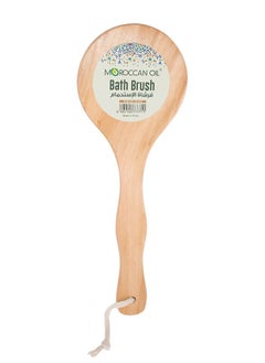 Moroccan Oil Bath Brush Natural Wood - JN-24R  - Image 1