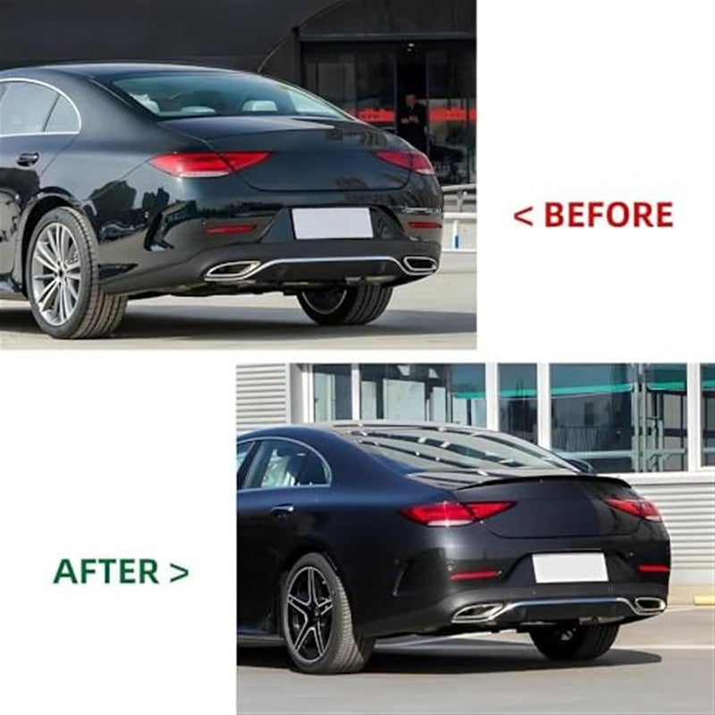 DEMULAX Arctic White Rear Trunk Spoiler for CLS Models - Image 4