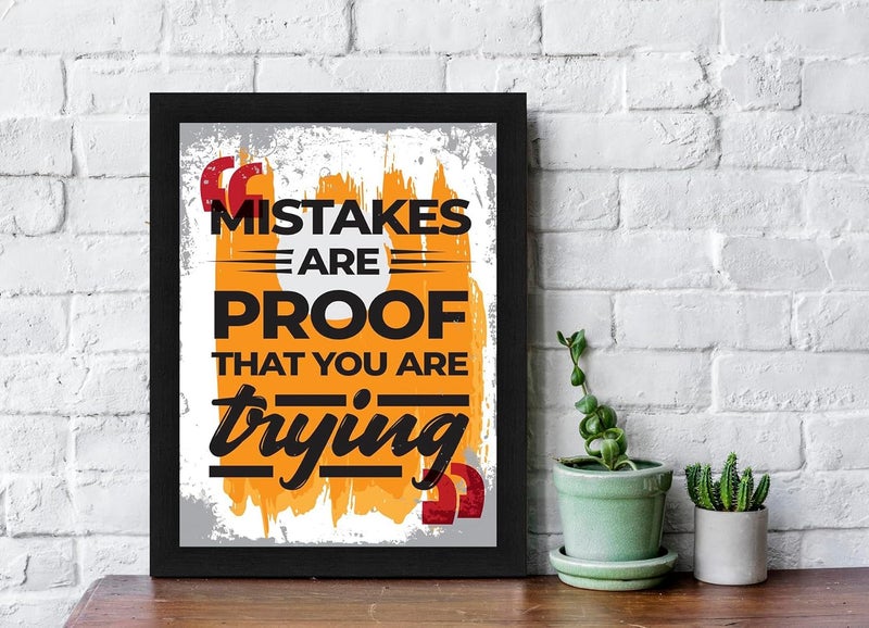 Interio Crafts Motivational Wall Frames Inspirational Quotes Wall Frames for Office or Home Wall Decor Poster With Frame Synthetic Wood Black Frame 13 X 10 Inches S143 - Image 2