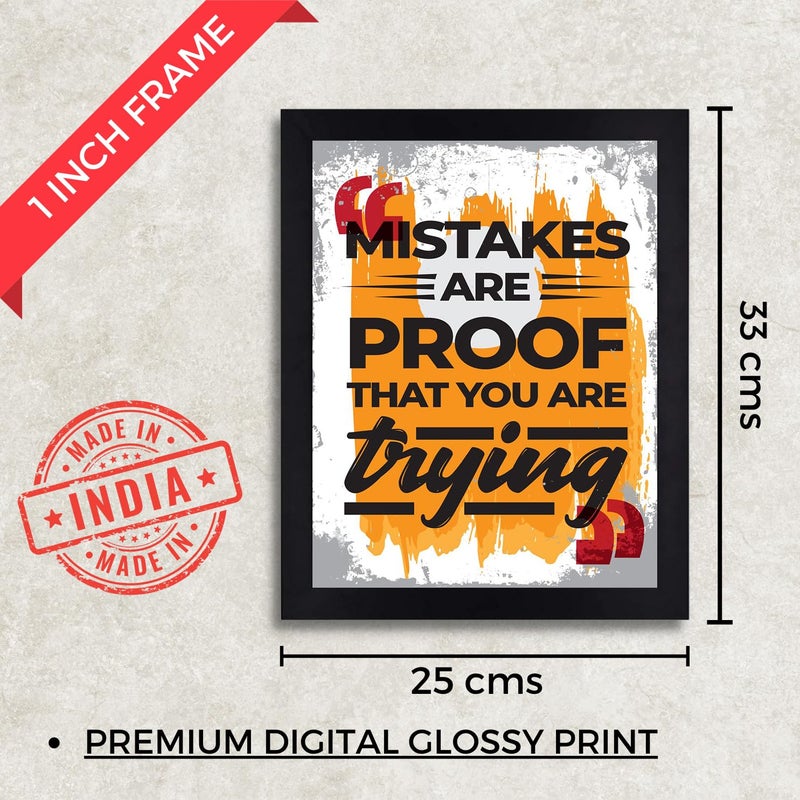Interio Crafts Motivational Wall Frames Inspirational Quotes Wall Frames for Office or Home Wall Decor Poster With Frame Synthetic Wood Black Frame 13 X 10 Inches S143 - Image 4