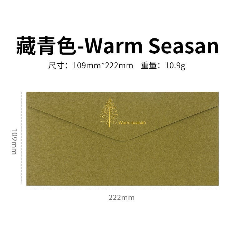 B2/B3 Retro Color Foil Western Blank Liner Envelope Business Invitation Letter Kraft Paper with Logo, Thickened - Image 1