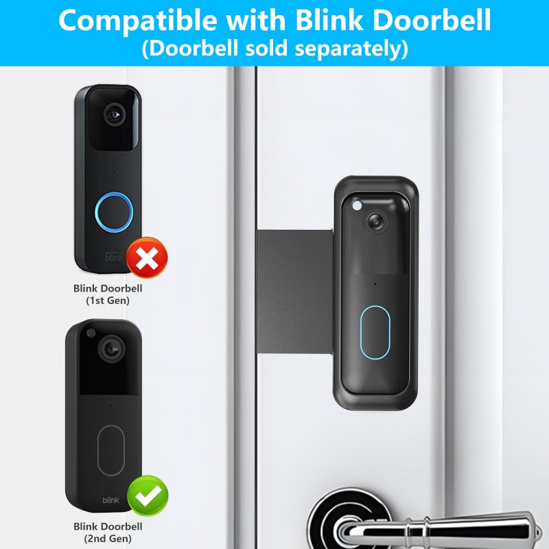 SENLEG Blink Doorbell Mount, No-Drilling Anti-Theft Doorbell Mount Bracket for Blink Doorbell Camera(2nd Gen), Accessories for Apartments, Businesses, Not for Security Door - Image 2
