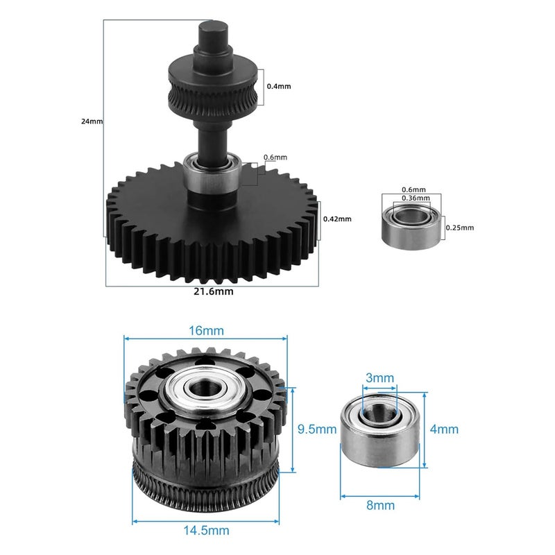 K2 Plus 3D Printer Steel Hardened DLC Filament Drive Extruder Gear for PLA TPU PETG Stable Feed - Image 3