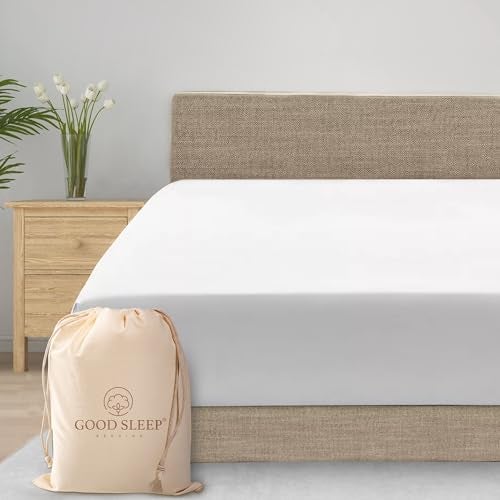 Good Sleep Bedding Twin XL Fitted Sheet 1000 Thread Count Extra Long Twin XL Sheets Soft Breathable with 16 Deep Pocket 100 Egyptian Cotton White - Image 1