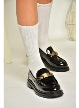 Fox Shoes T820515108 Black Patent Leather Loafer Women's Shoes  - Image 4
