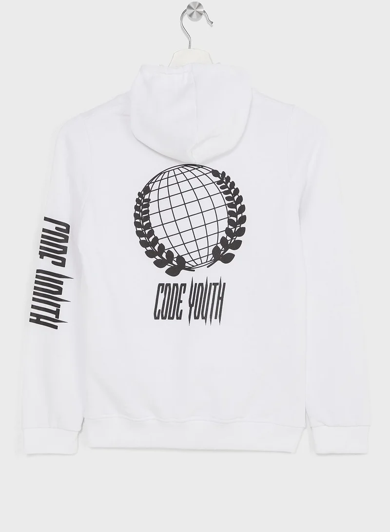 Pinata Boys Front And Back Printed Pocket Hoodie