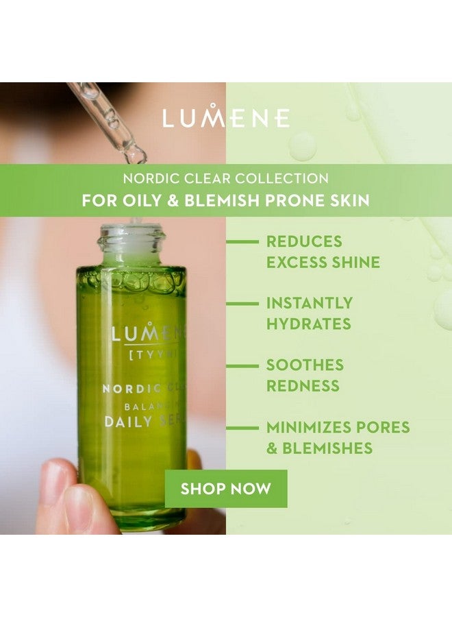 Lumene Nordic Clear [Tyyni] Balancing Daily Serum Hydrating Niacinamide Serum For Oily Combination & Acneprone Skin Helps To Reduce The Appearance Of Pores And Redness (1 Fl Oz) - Image 3