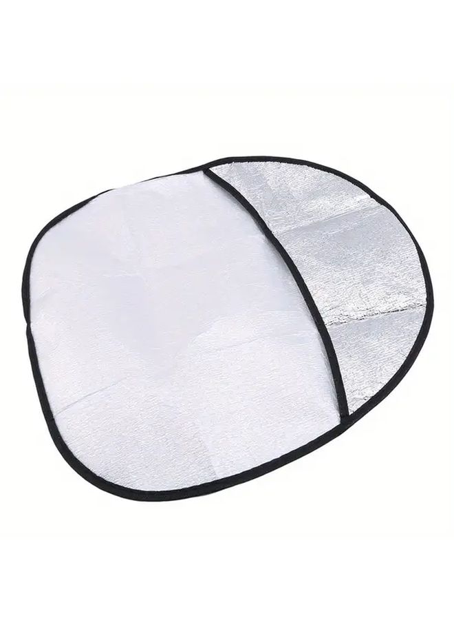 غطاية عجلة القيادة الفضية الواقية من الشمس 1 قطعة للسيارات والشاحنات وسيارات الدفع الرباعي للحماية من الشمس - Image 3