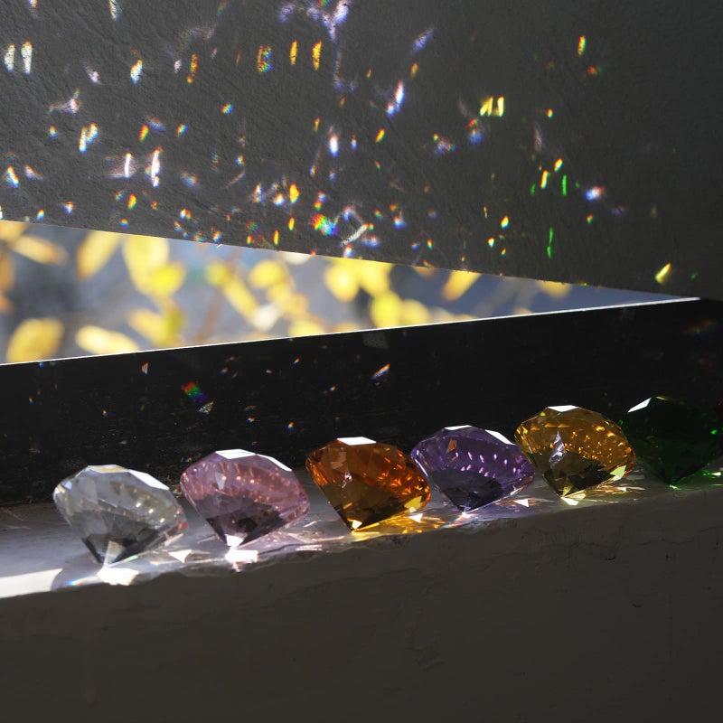 LONGWIN 30mm (1.2 inch) Crystal Diamond Paperweight Pirate Gems Birthstone Table Decorations Christmas Centerpiece Gift Idea Multicolor Gift Packing - Image 5