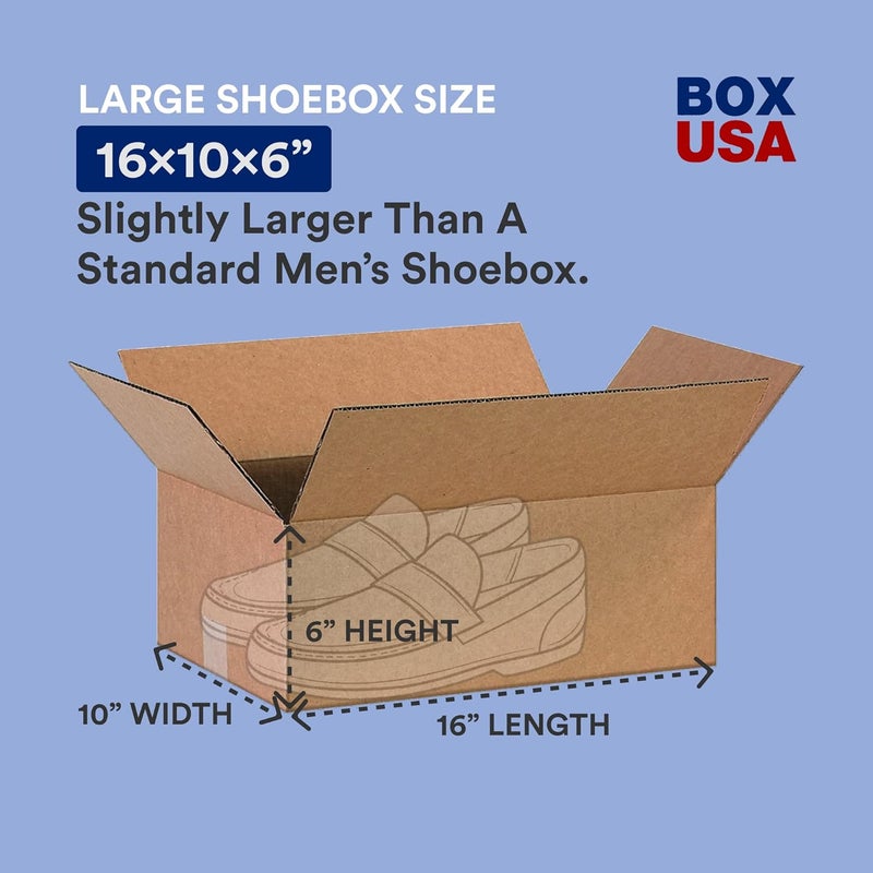 BOX USA Shipping Boxes 16"L x 10"W x 6"H, 25-Pack Medium Corrugated Cardboard Boxes for Shipping, Mailing, Packing, Packaging and Storage - Image 2