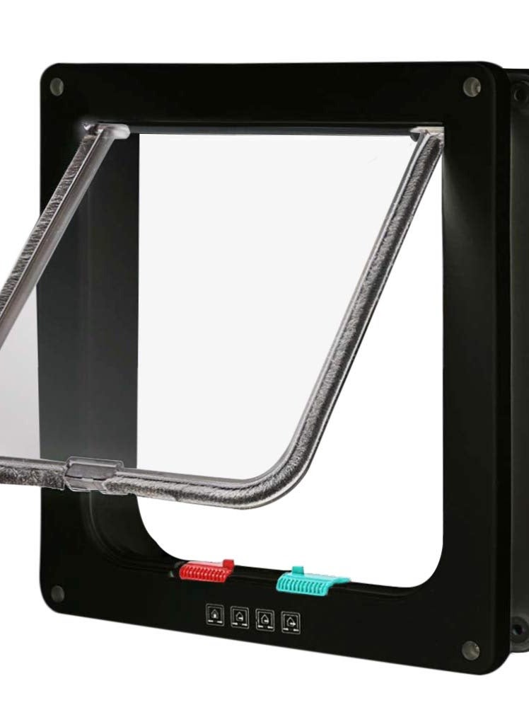 Excefore 4 Way Locking Magnetic Cat Flap, Large Size, Pet Door For Cats And Large Dogs, Interior And Exterior Use, Easy Installation, Outer Size: 11"x 9.8" - Image 2