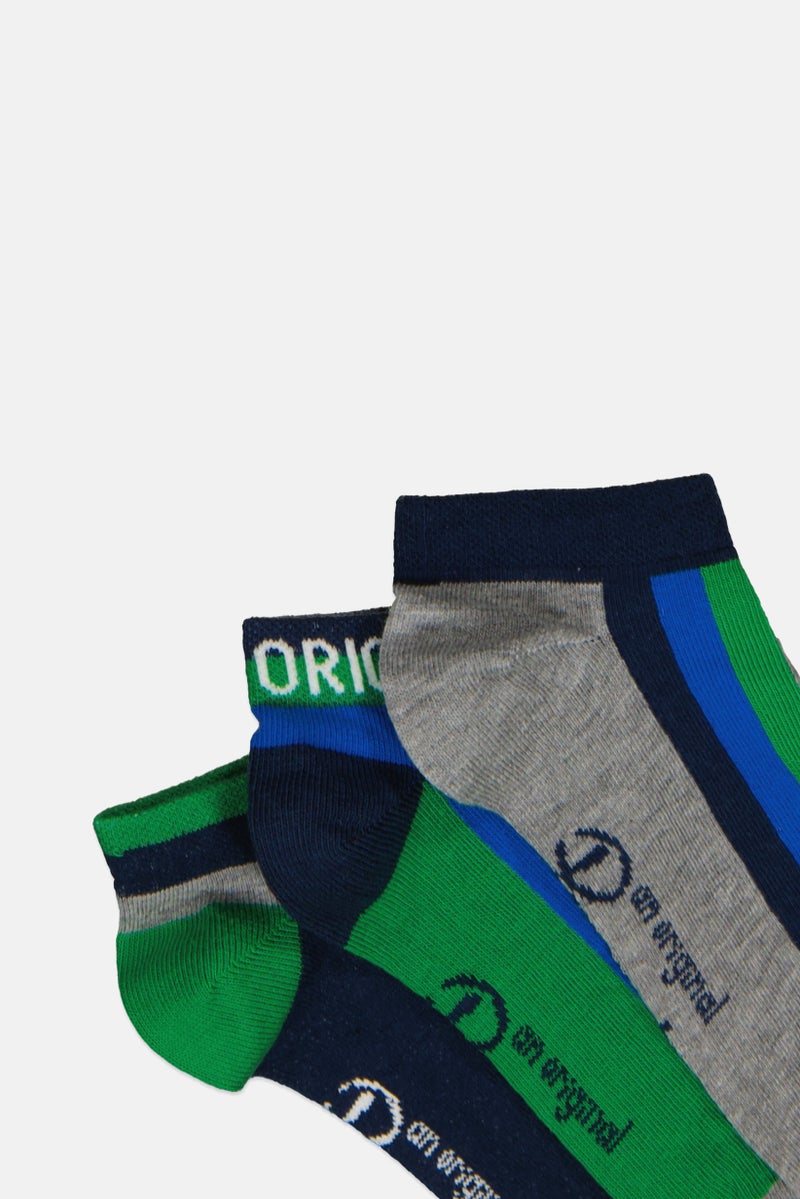 Original Penguin Kids Boy 5 Pairs Graphic Print Socks, Multicolor - Image 2