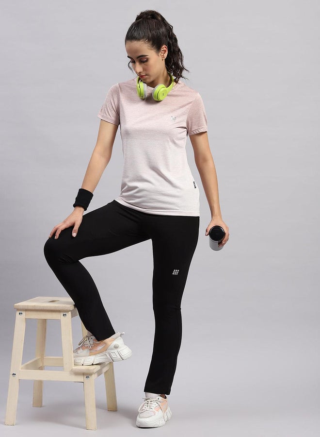 Rock.it Women Pink Ombre Round Neck Short Sleeve Top - Image 5