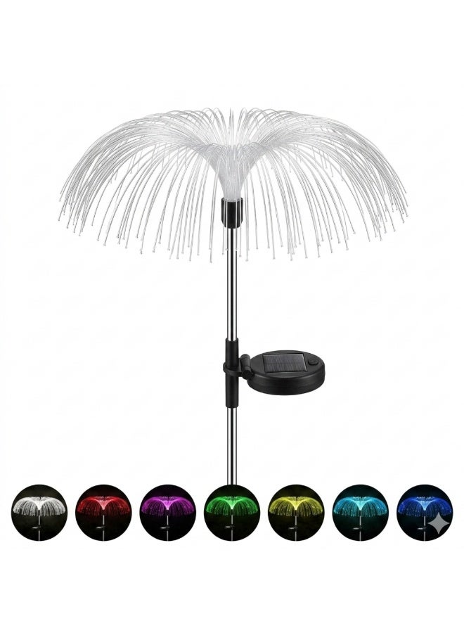 Solar Jellyfish Garden Lights Outdoor, Waterproof 8-Color Changing LED, Auto On/Off, 2 Pack - Image 1