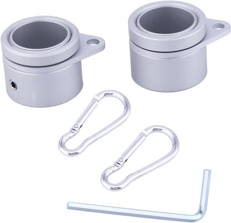 1 Inch Aluminum Rotating Flagpole Mounting Ring with Metal Clip, Flag Pole Fastener for Outdoor Flag Display, Patio and Lawn Flagpole Hardware Kit - Image 1