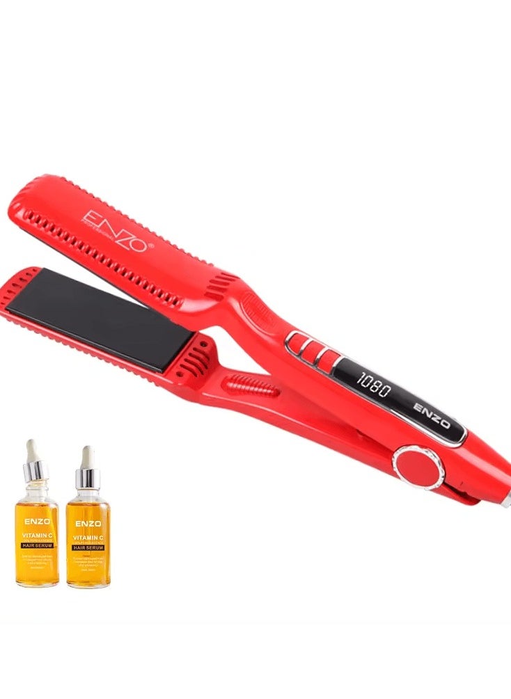 ENZO Professional - ENZO EN-9903R Professional Keratin Hair Straightener – Ceramic Plates with Adjustable Temperature - Intl Version - Image 1