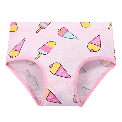 Cczmfeas Girls Kids Toddler Hipster Briefs Super Soft 100% Cotton Underwear Panties (as1, age, 4_years, D-6 Pack) - Image 2