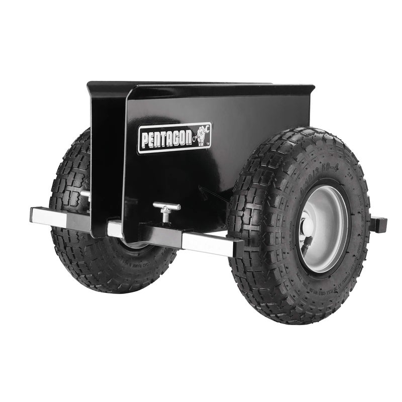Drywall Cart Lumber Wood Paneling and Plywood Carrier Holds up to 600lbs Door Dolly with 10inch Inflatable Wheels by Pentagon Tools Black
